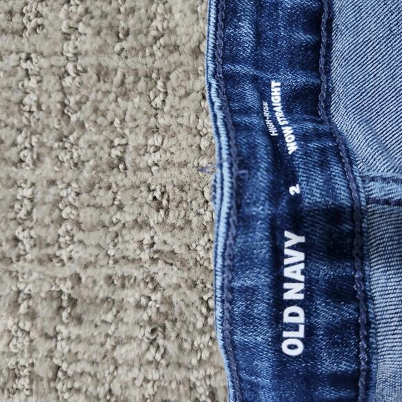 Old Navy Jeans Wow Straight High Rise Blue Pockets Size 2 - Picture 7 of 12
